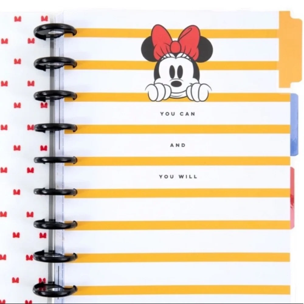 The Happy Planner Minnie Mouse Graphic Budget Classic Guided Journal.
